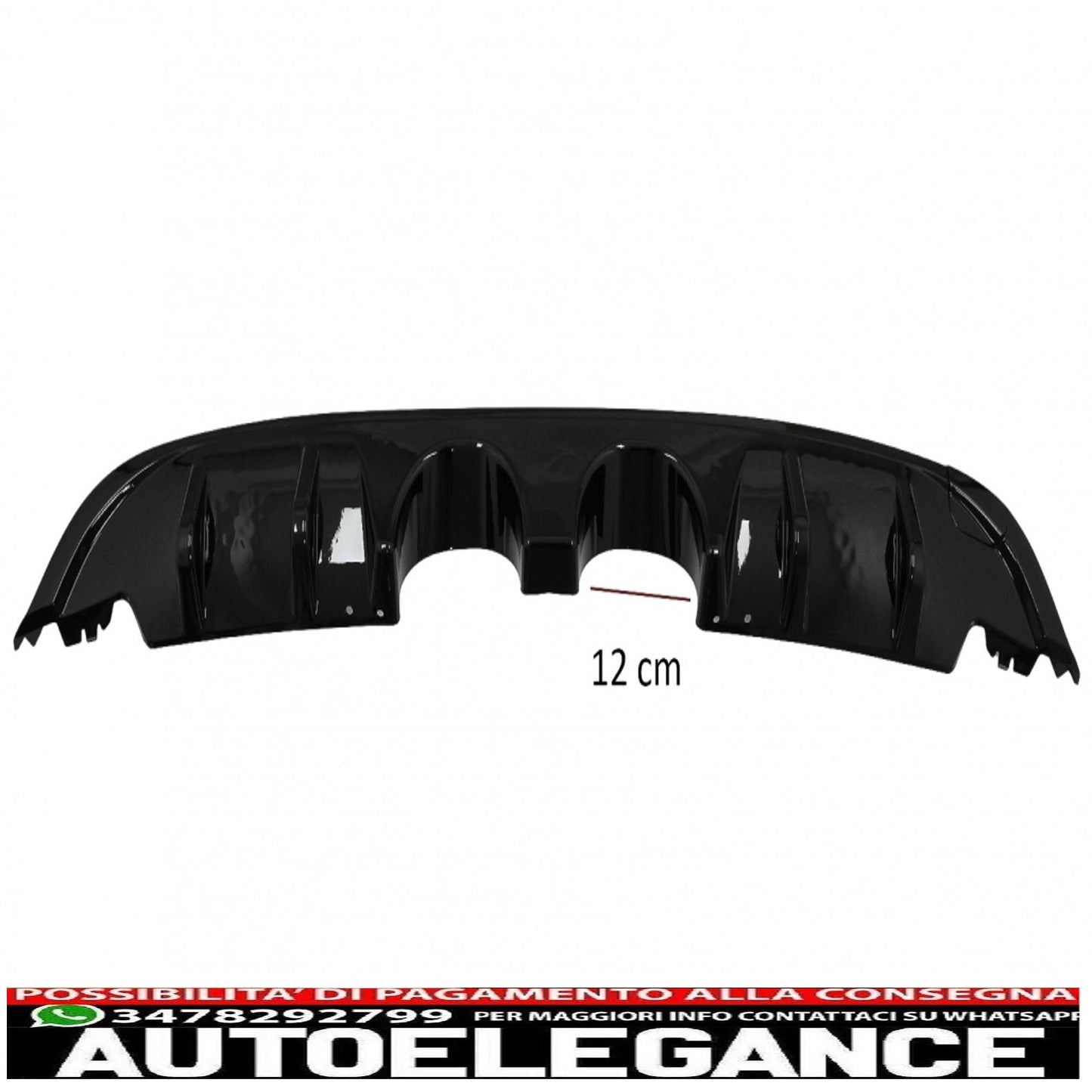 diffusore mantovana paraurti posteriore con impianto di scarico completo adatto per vw golf 6 vi (2008-2012) r20 look solo per paraurti standard