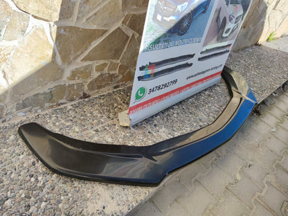 MERCEDES A-CLASS W176 16-18 FRONT BUMPER SPOILER ABS BLACK SPLITTER