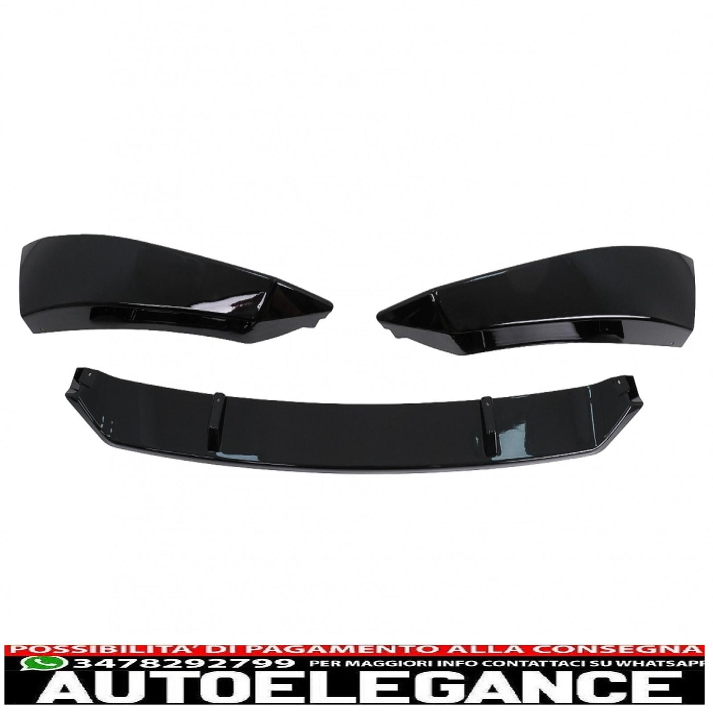 Front Bumper Lip Extension Spoiler Fit For VW Passat B8 3G Limousine Variant (2015-2018) Piano Black