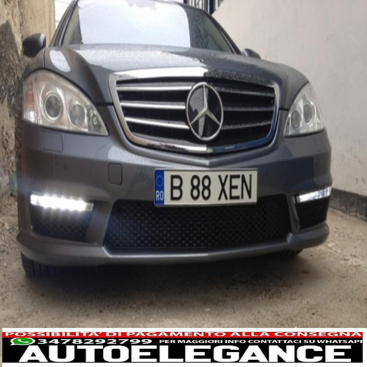 dedicated drl led daytime running lights suitable for mercedes w221 s class (2010-2013) right side