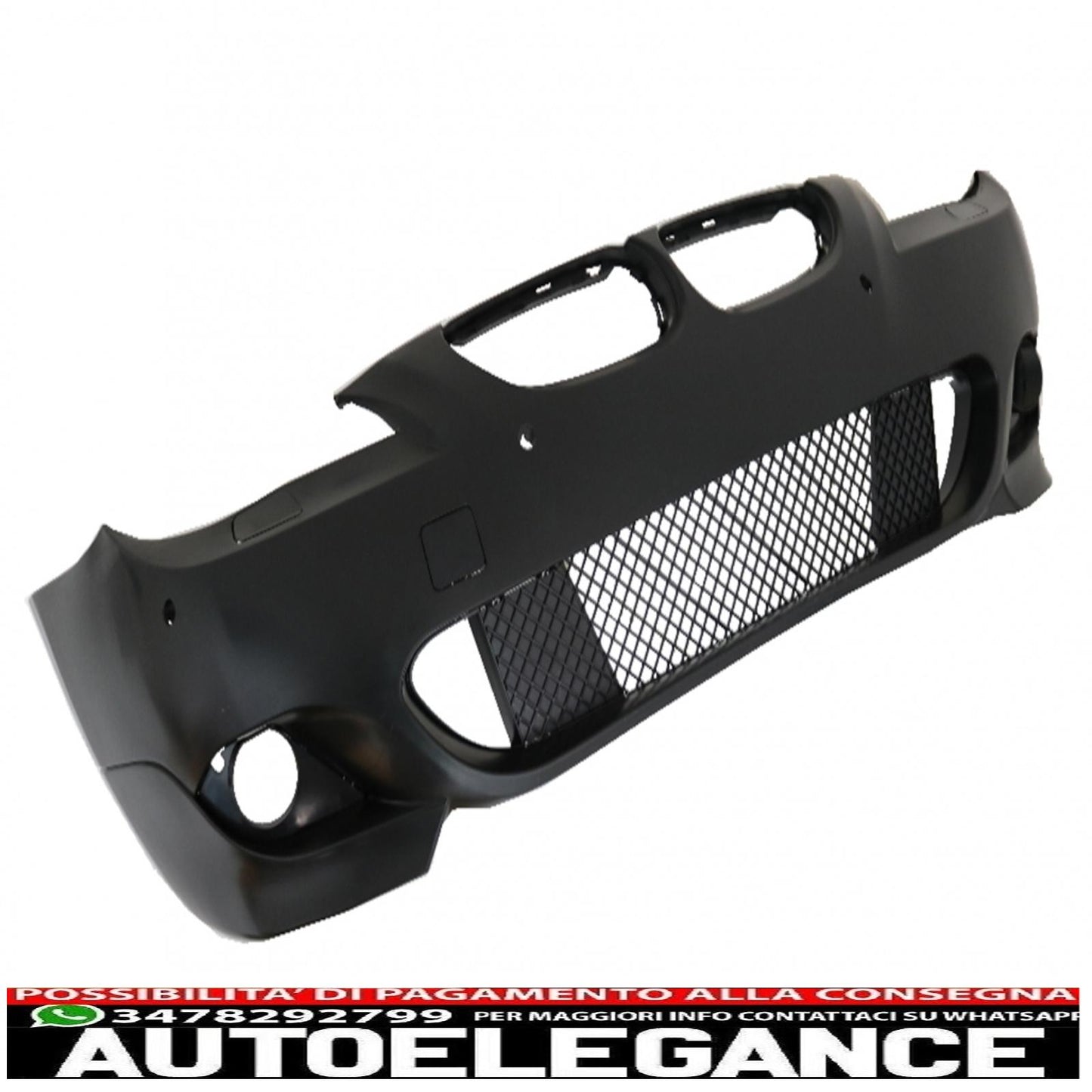 front bumper pdc 24mm with fog lamp suitable for bmw 5 series e60 e61 (2003-2007) m-technik design