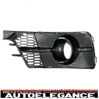 coperture inferiori della griglia del paraurti griglie laterali adatte per audi a6 c7 4g facelift (2015-2018) pianoforte nero e cromato AUTOELEGANCERICAMBI