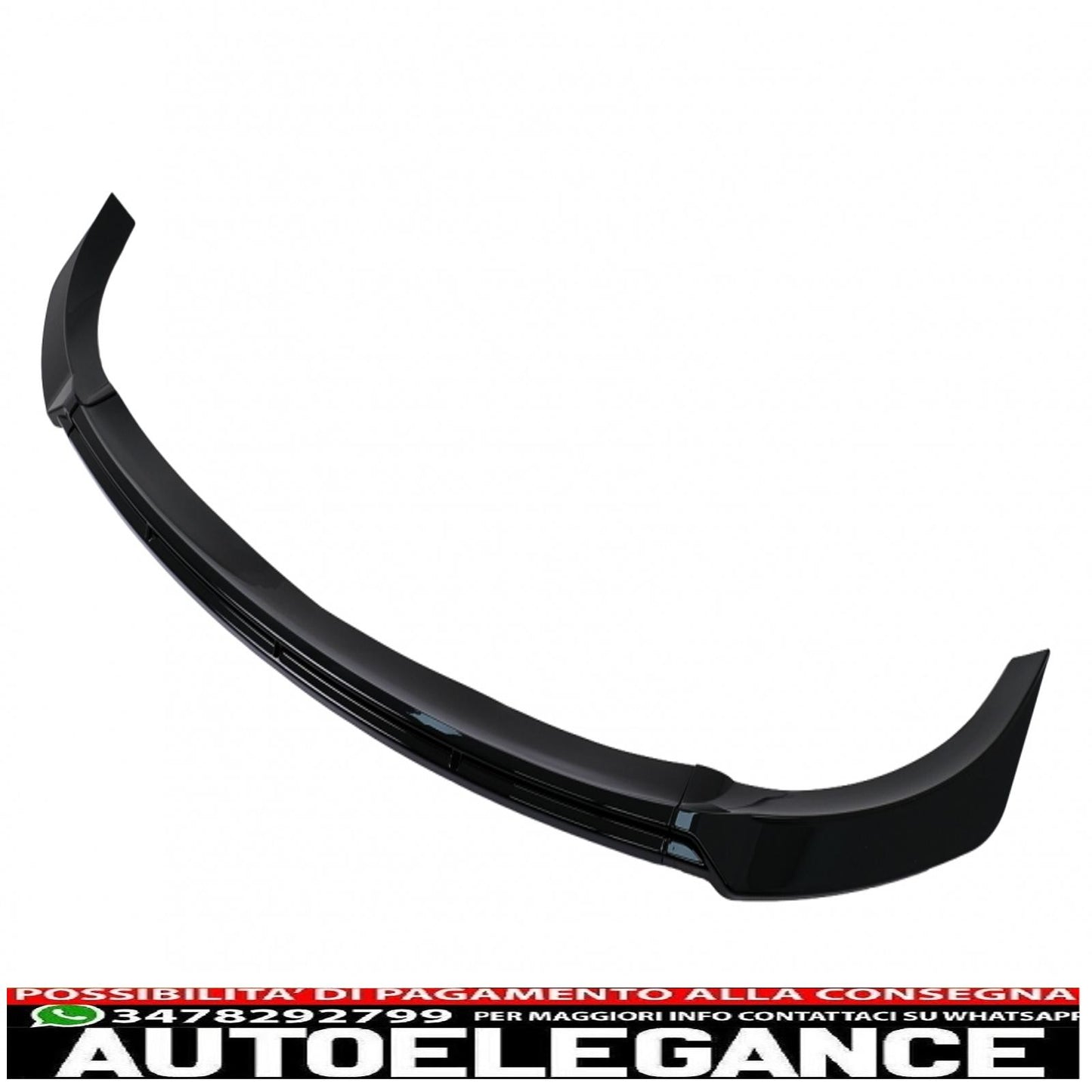 Front Bumper Spoiler Lip Add-on Fits Tesla Model Y (2020-up) Piano Black
