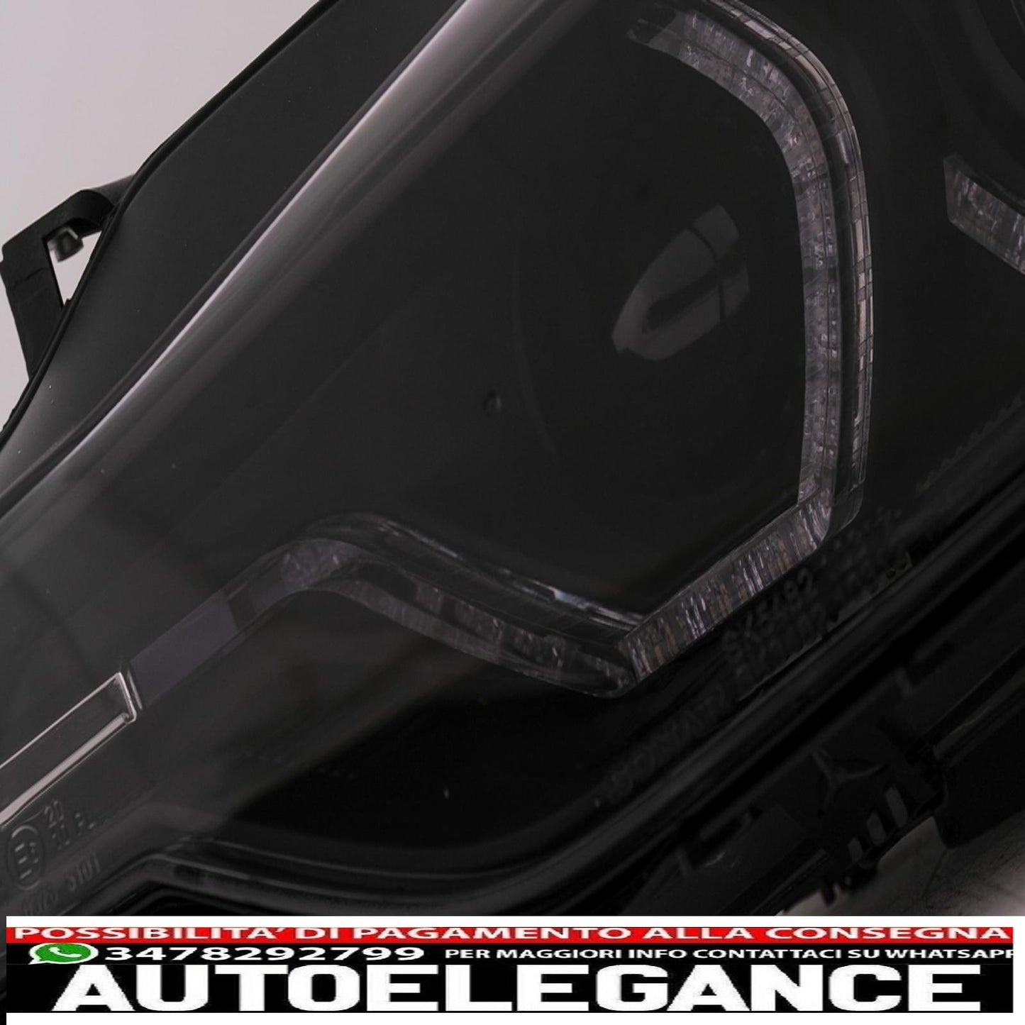 xenon angel eye headlights suitable for bmw 3 series f30 f31 sedan touring (10.2011-05.2015) black 
