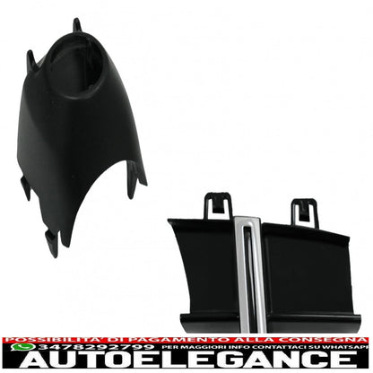 central grille suitable for mercedes cls class c257 (2018-up) panamericana gtr design black - chrome pdc / camera