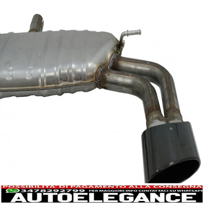 complete exhaust system suitable for audi a3 8v sedan/cabrio (2012-2019) rs3 design piano black tips 