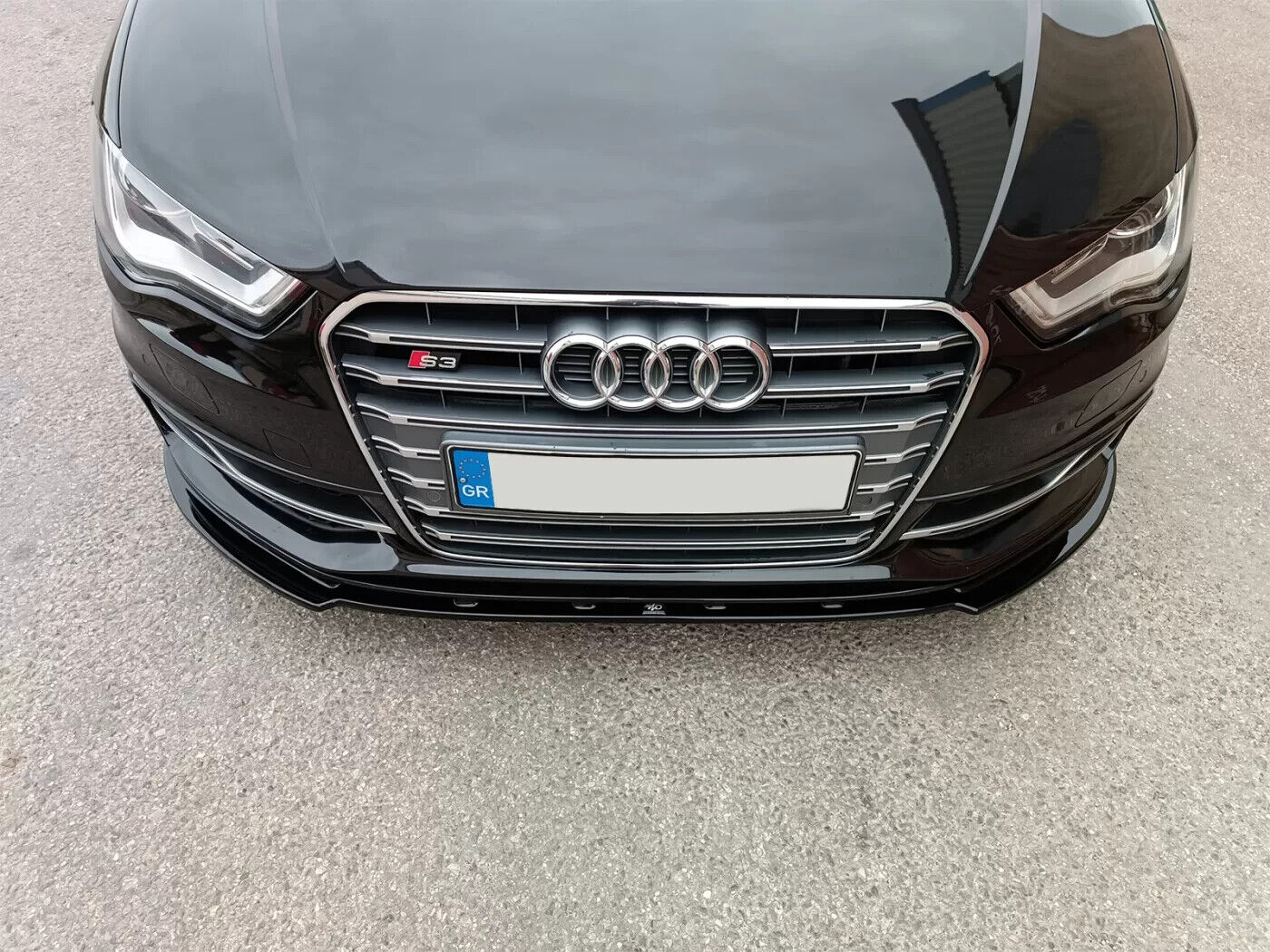 SPLITTER ADATTO PER AUDI A3 8V 2012-2016 S3 SLINE LOOK NERO LUCIDO