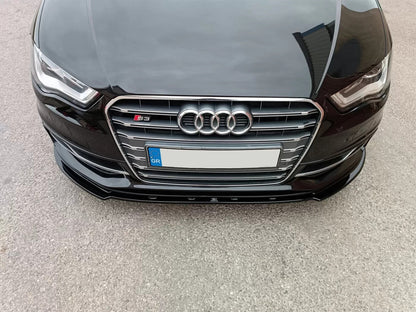 SPLITTER ADATTO PER AUDI A3 8V 2012-2016 S3 SLINE LOOK NERO LUCIDO