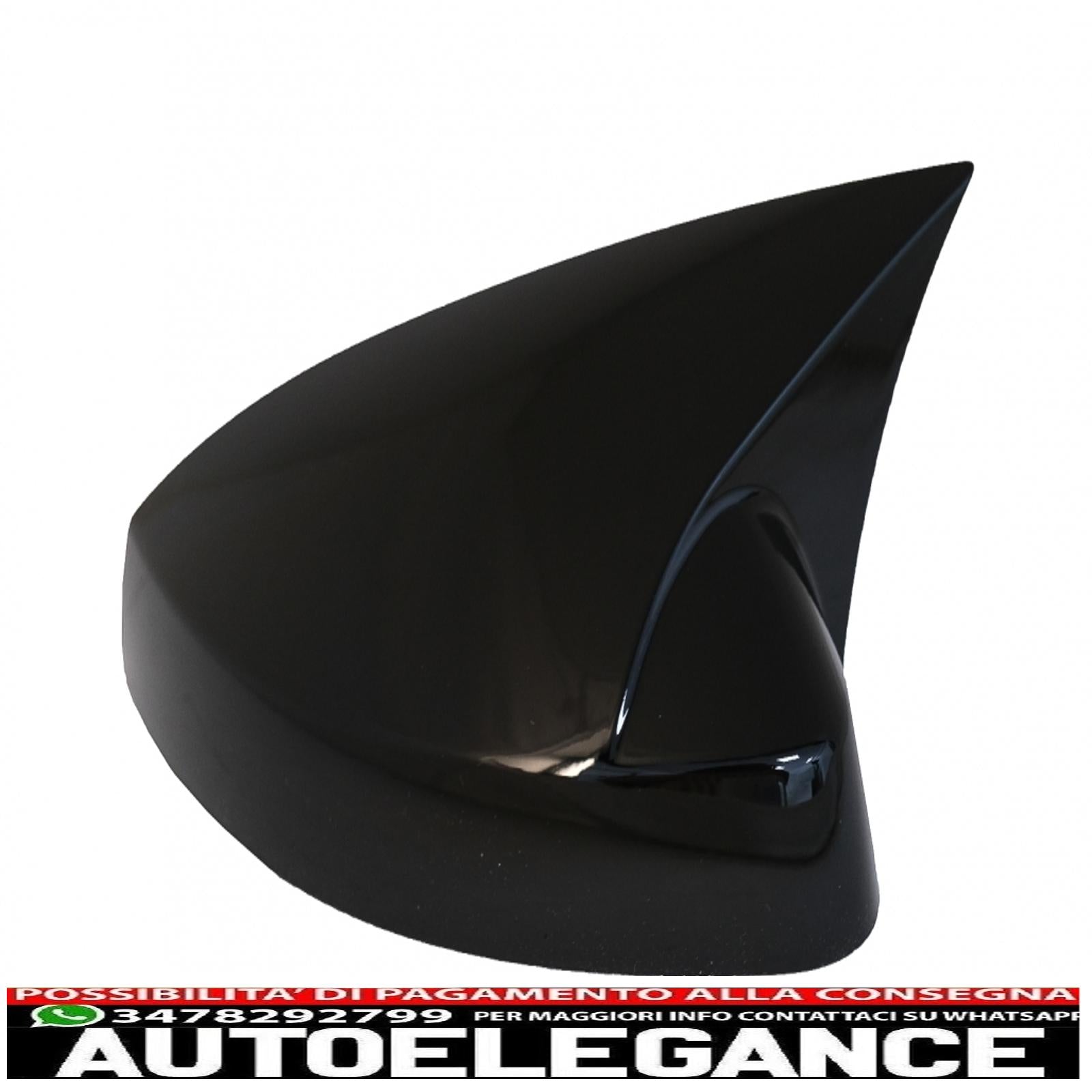 Calotte specchietti adatte per audi a3 8v rs3 cabriolet limousine sportback (2012-2019) bat look nero pianoforte AUTOELEGANCERICAMBI