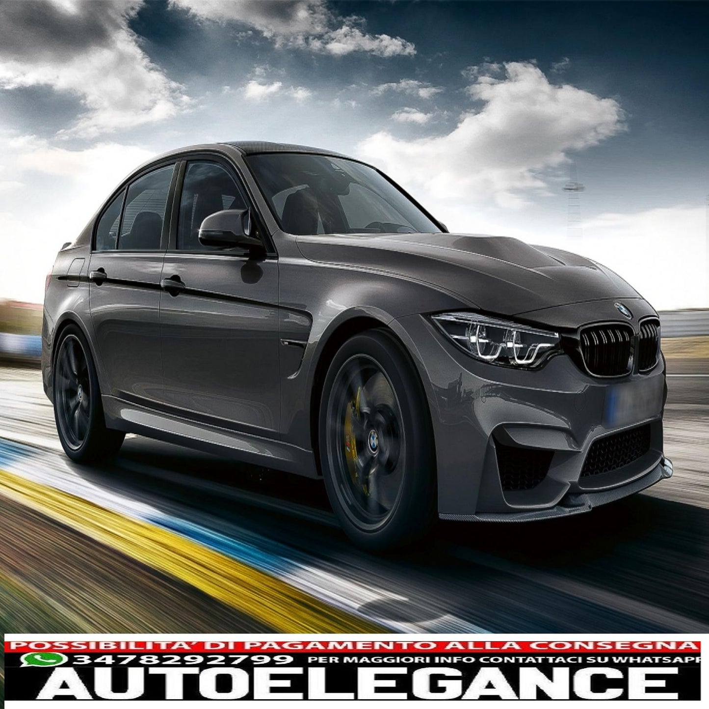 copertura gancio traino adatta solo per bmw serie 3 f30 (2011-2019) paraurti anteriore evo design AUTOELEGANCERICAMBI