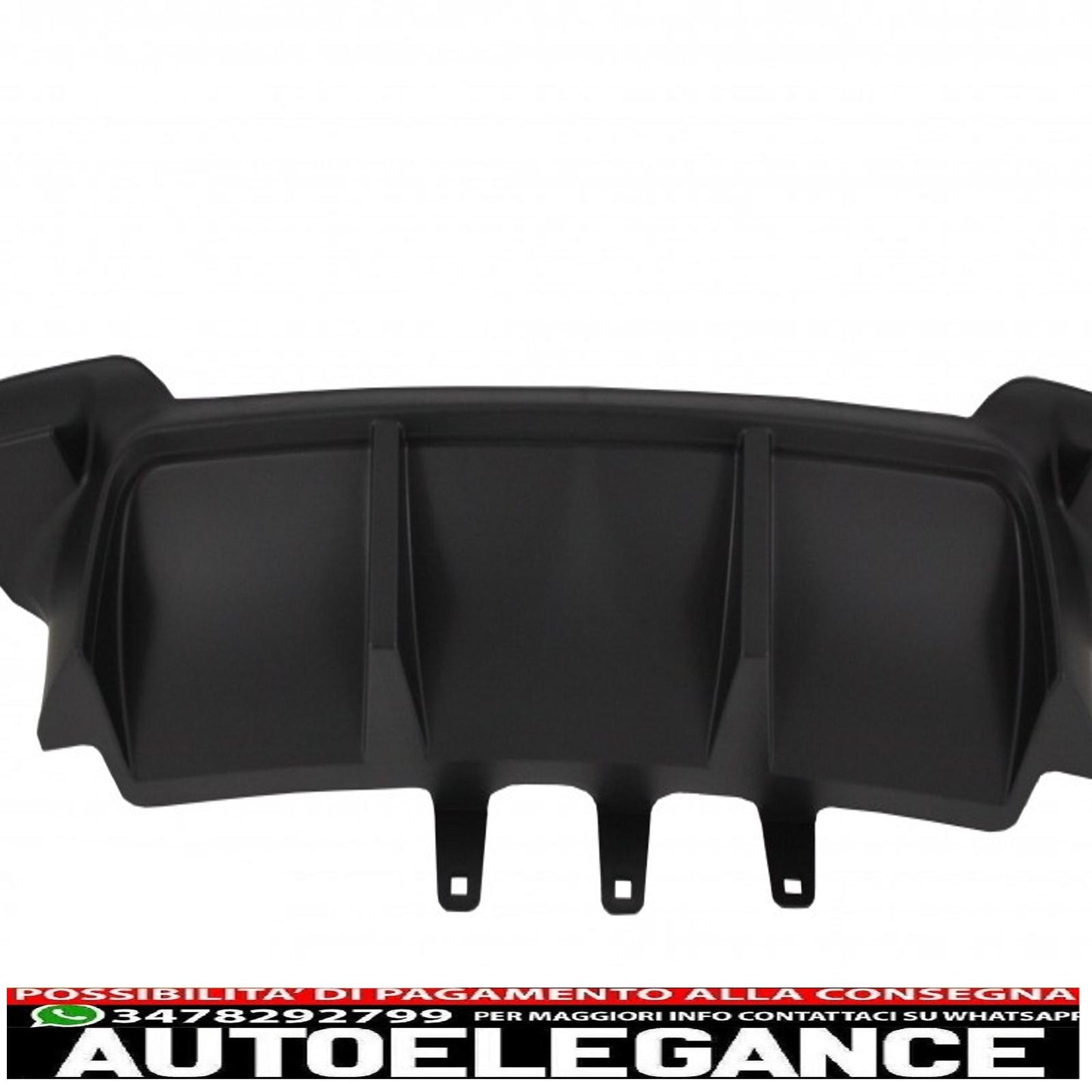 diffusore d'aria a doppia uscita adatto per bmw f10 serie 5 (2011-2017) design m-performance con terminali di scarico m-power cromati