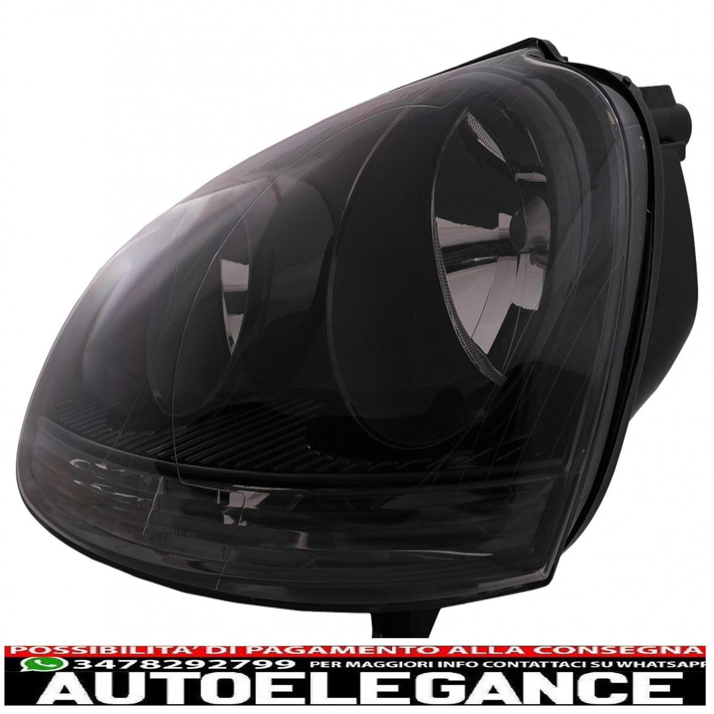 headlights suitable for vw golf 5 v (10.2003-2009) jetta (2005-2010) all black