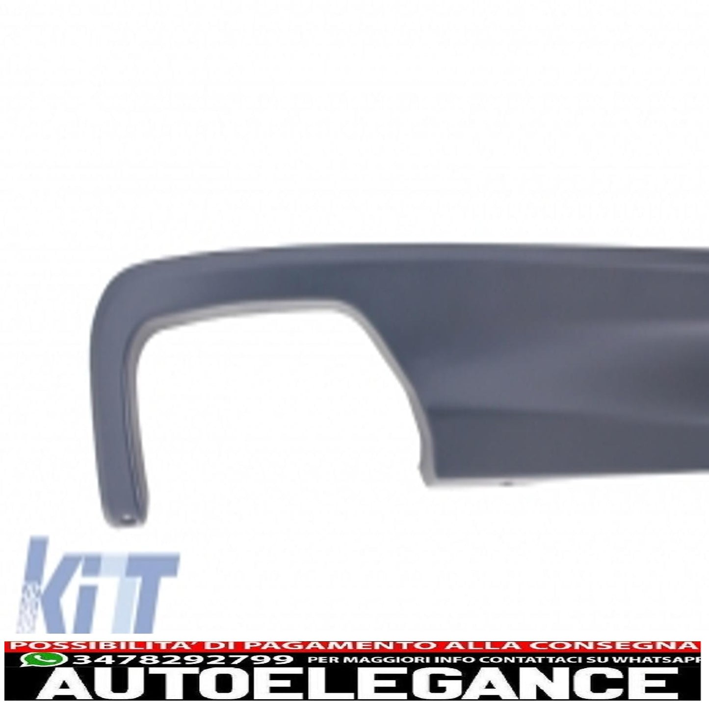 diffusore d'aria a doppia uscita adatto per bmw f10 f11 berlina touring serie 5 (2011-2017) 550i design con terminali di scarico design quadrato