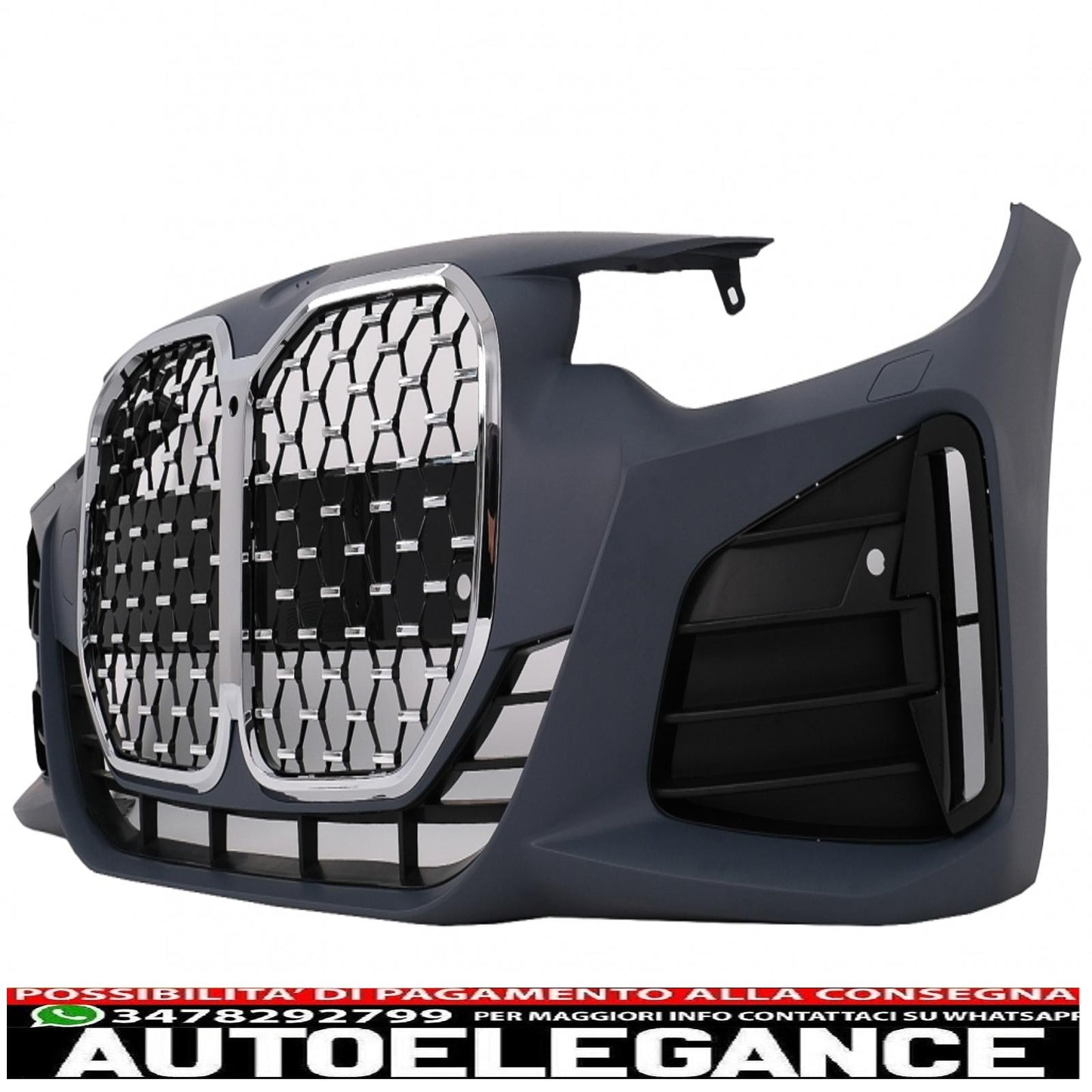 Front Bumper Suitable for BMW 4 Series F32 F33 F36 (2013-2017) Coupe Convertible Gran Coupe M4 Design Chrome Grille