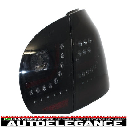 led rear lights suitable for vw golf v 5 left hand drive (2004-2009) smoked black look extreme urban style