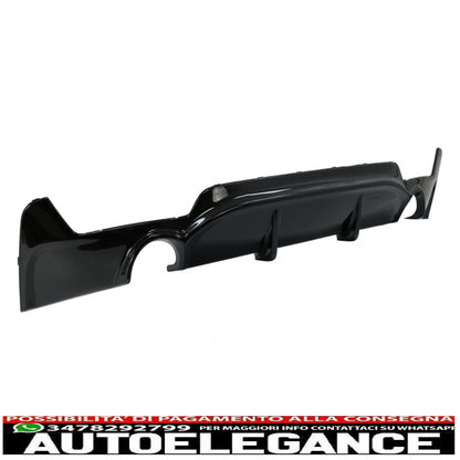 Rear Bumper Diffuser Suitable For BMW F32 F33 F36 (2013-) Coupe Cabrio 4 Series M Performance Design Double Single Outlet Piano Black