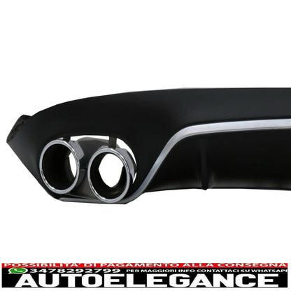 Diffuser for Mercedes E C238 A238 Sport Line 16-19 E53 Look Exhaust Silver - show original titleOriginal textDiffusor für Mercedes E C238 A238 Sport Line 16-19 E53 Look Auspuff Silber