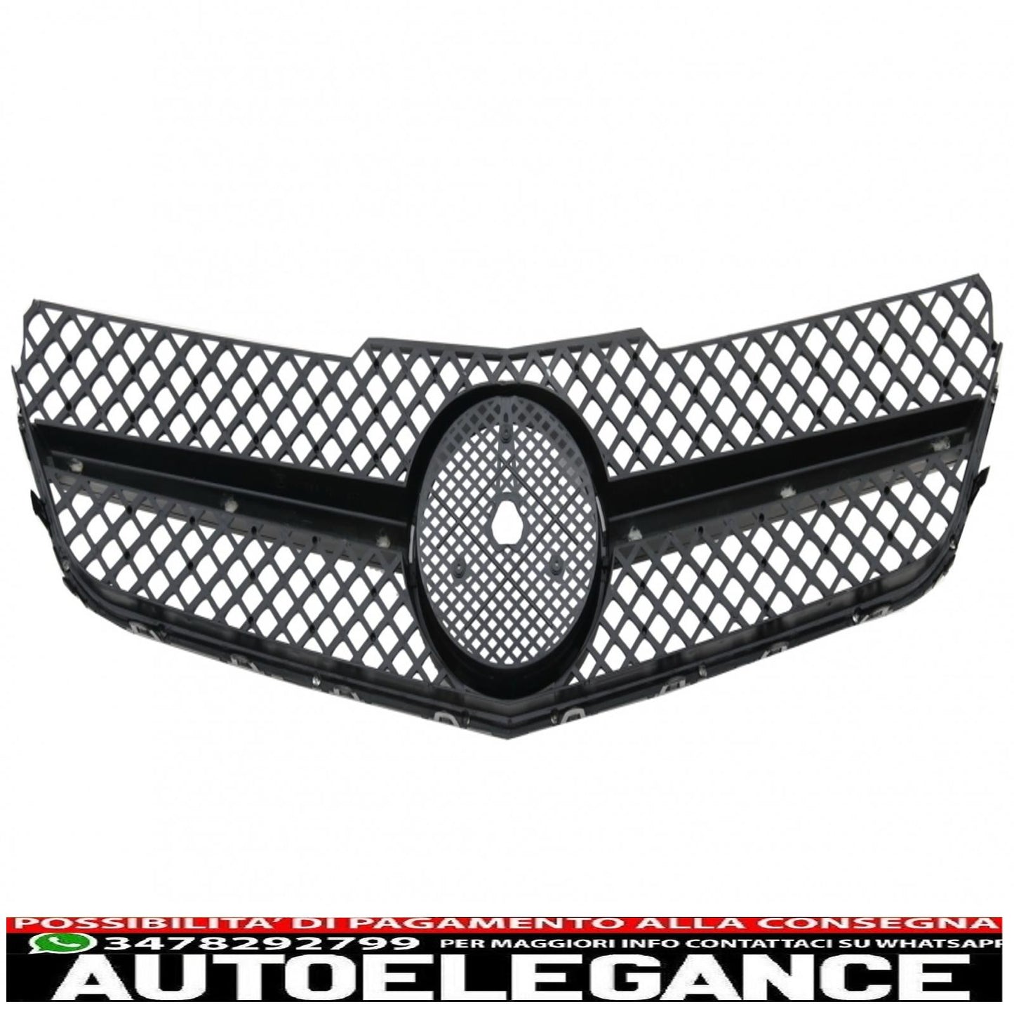 griglia anteriore adatta per mercedes classe e c207 w207 a207 (2009-2012) coupe cabrio sl-look nera