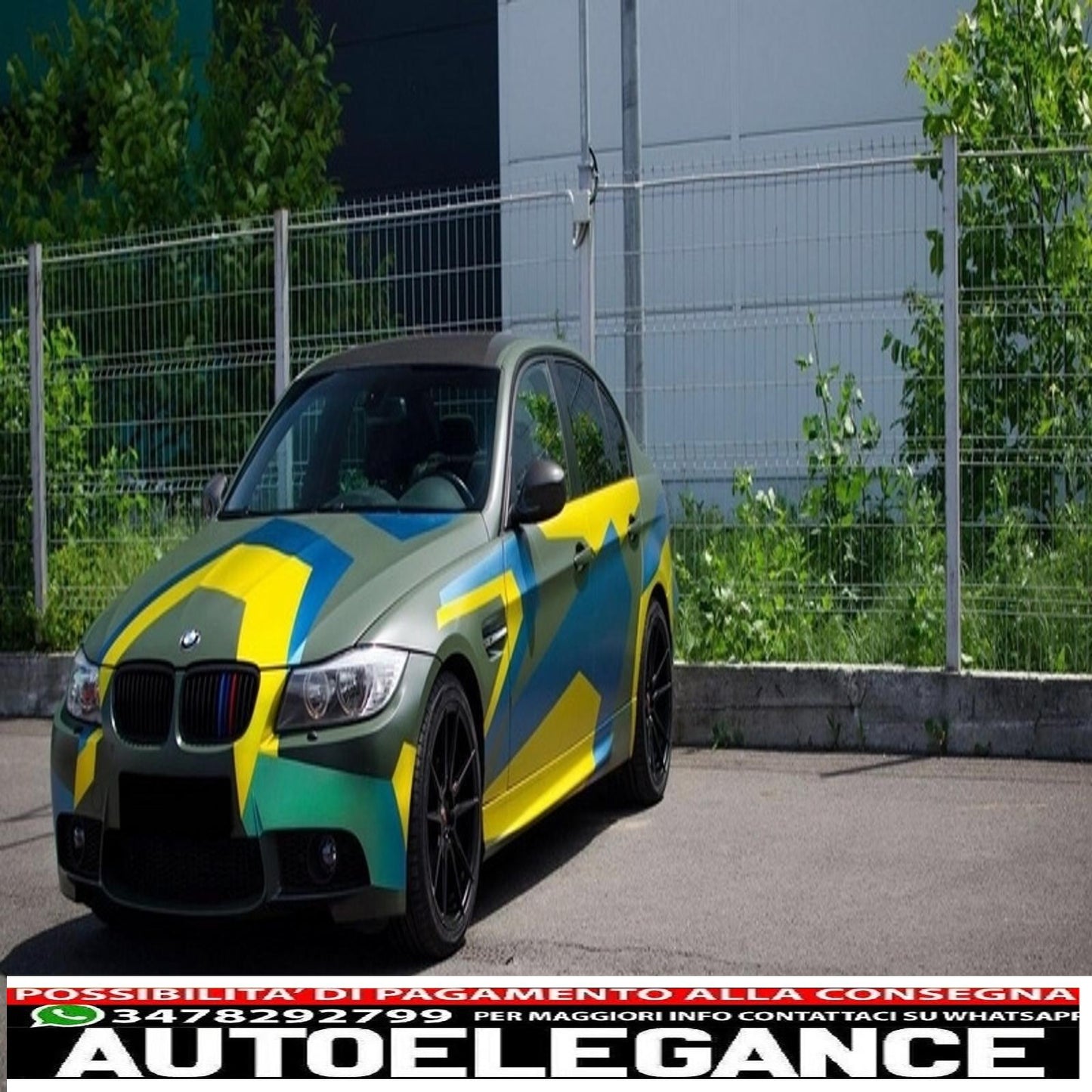 rear bumper suitable for bmw e90 3 series (2004-2011) medium exhaust m3 design without pdc 