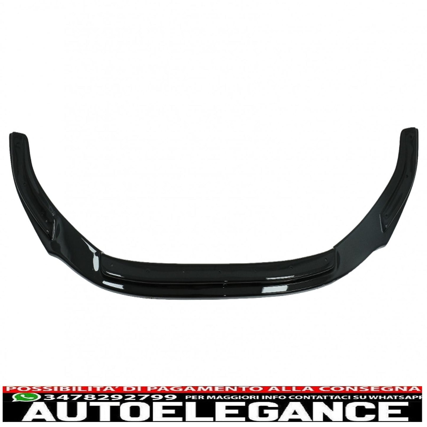 Additional spoiler lip for front bumper suitable for VW Transporter T6 (2015-up) glossy black 