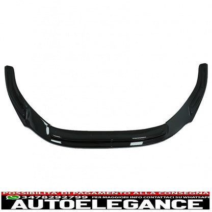 Additional spoiler lip for front bumper suitable for VW Transporter T6 (2015-up) glossy black 