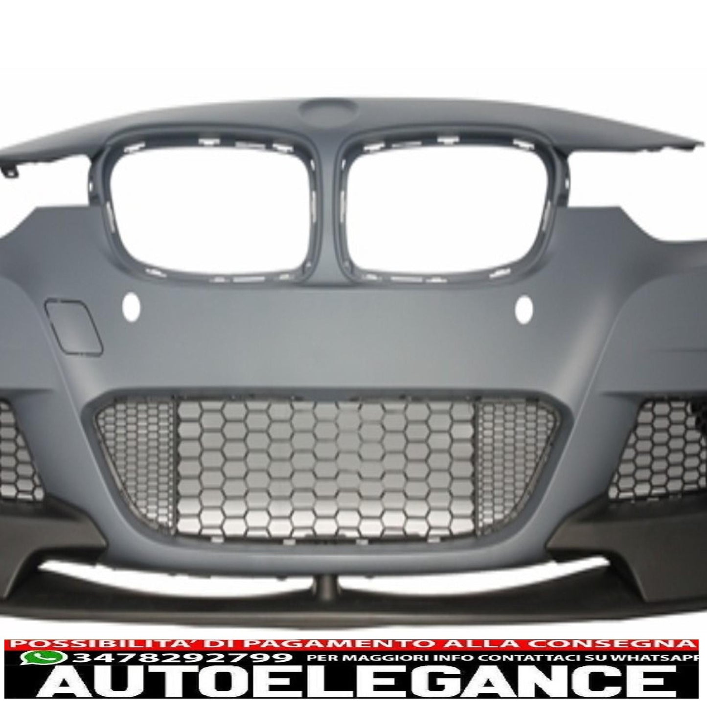 Complete body kit with dual chrome dual exhaust tips suitable for BMW 3 Series F30 (2011-2019) M-Performance design