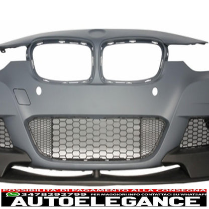Complete body kit with dual chrome dual exhaust tips suitable for BMW 3 Series F30 (2011-2019) M-Performance design