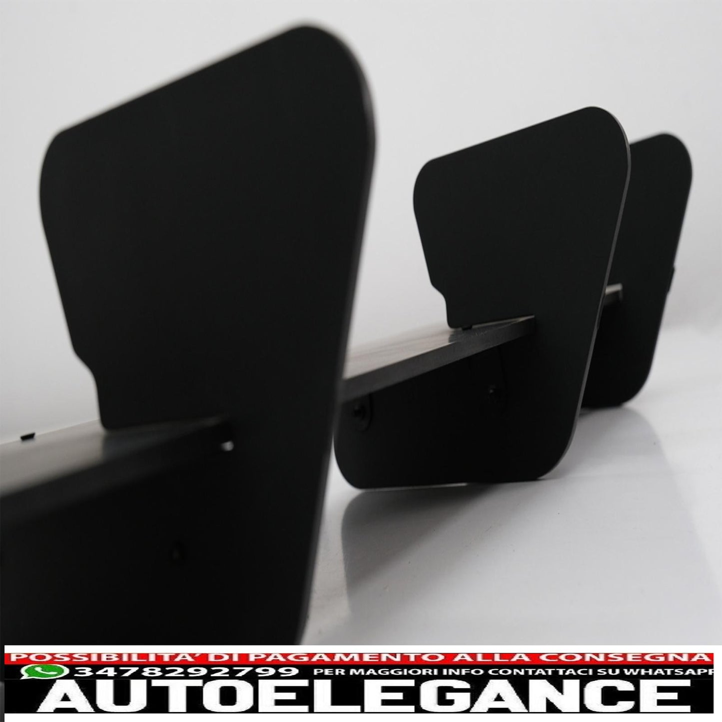 Splitter estensione paraurti posteriore per diffusore adatto a vw golf 7.5 facelift gti (2017-2020) nero