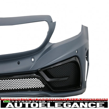 Paraurti anteriore con labbro, cofano motore e parafanghi anteriori adatto per mercedes classe c w205 s205 c205 a205 (2014-2019) design gt