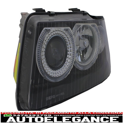 angel eye headlights suitable for audi a3 8l (09.2000-05.2003) black