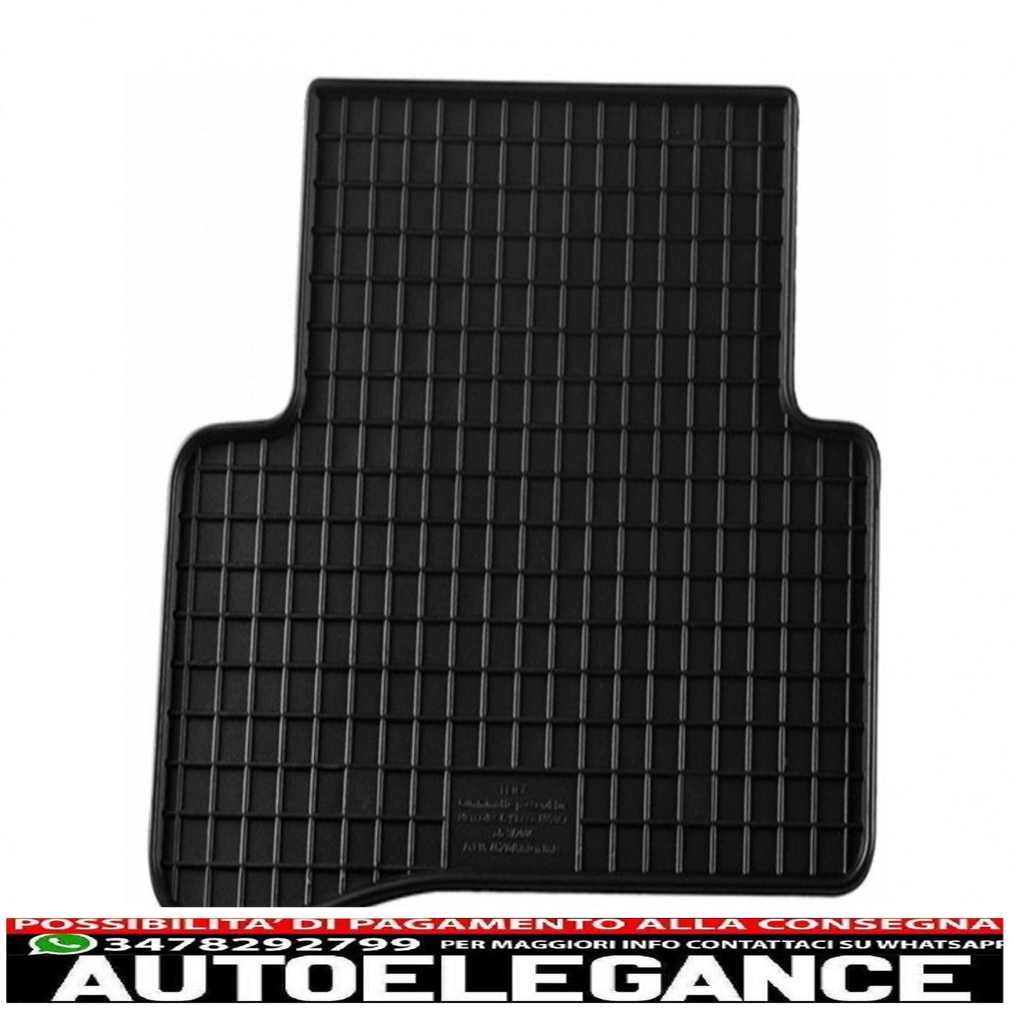 Rubber mat suitable for mercedes c class w205 2014+ black