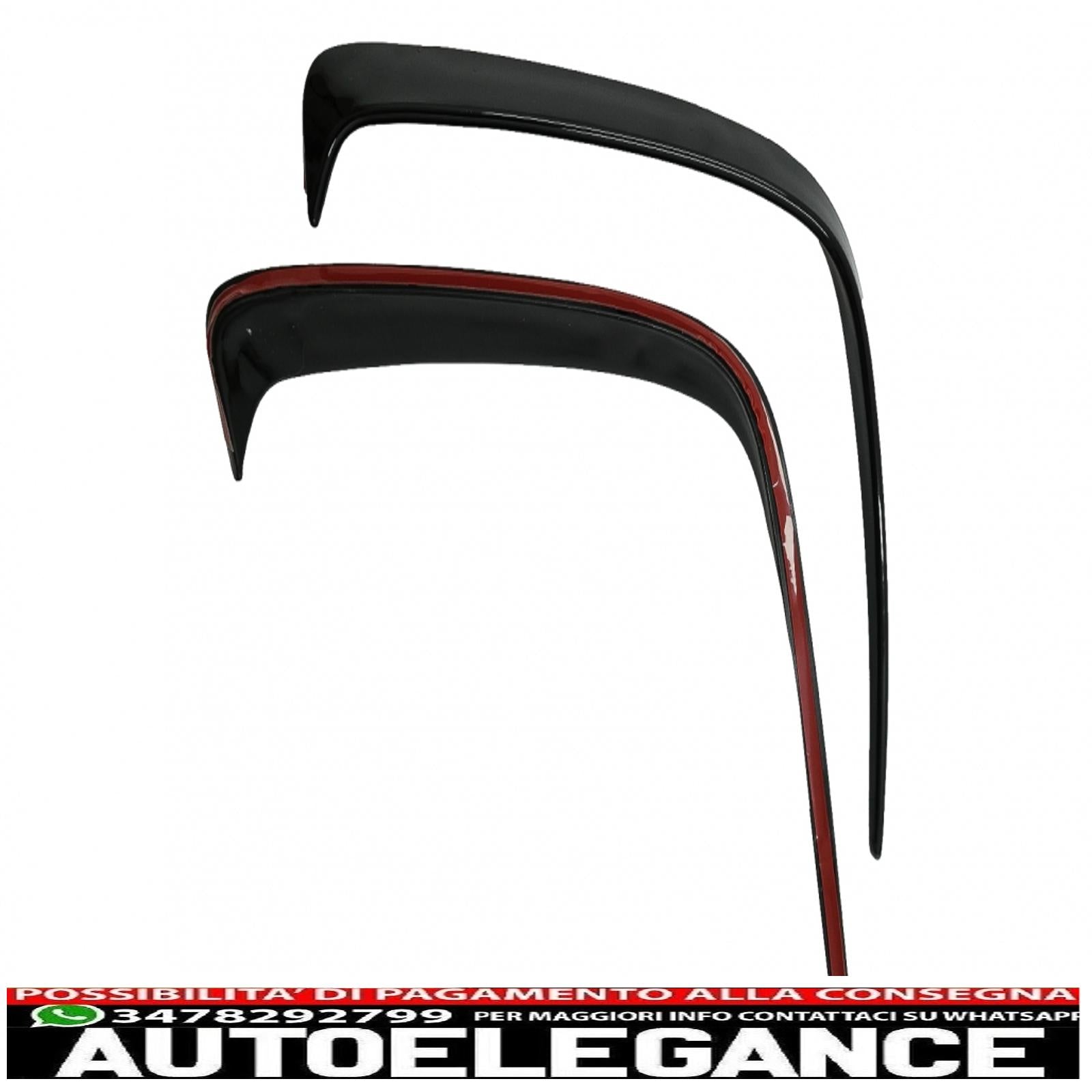 Alette paraurti posteriori flics alette laterali adatte per mercedes classe a w176 (2012-2018) pianoforte nero AUTOELEGANCERICAMBI