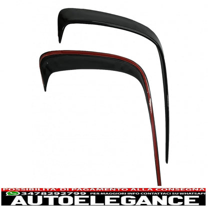 Alette paraurti posteriori flics alette laterali adatte per mercedes classe a w176 (2012-2018) pianoforte nero AUTOELEGANCERICAMBI