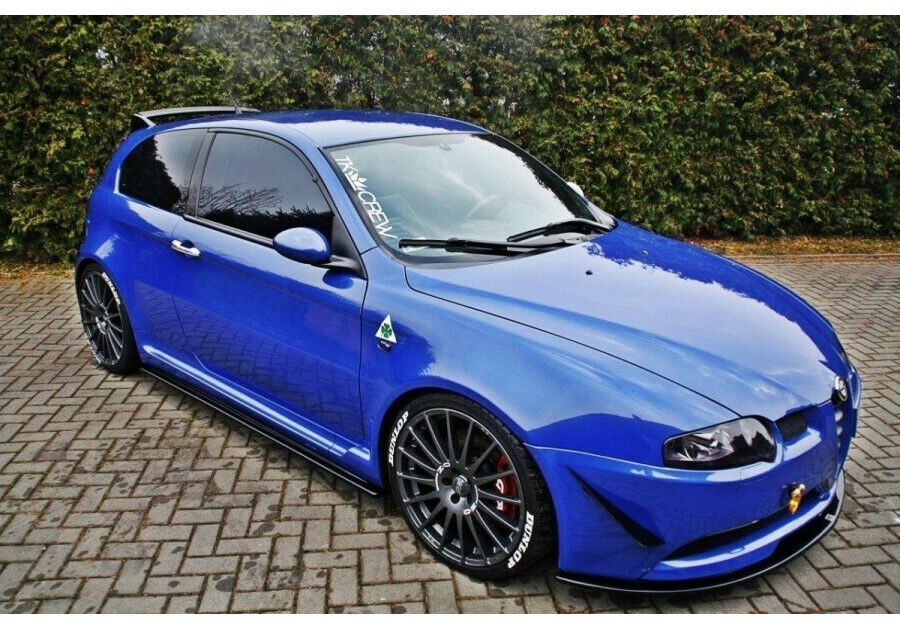 ALFA ROMEO 147 2000-2010 SPOILER SPLITTER SOTTO MINIGONNE ABS NERO LUCIDO -1- AUTOELEGANCERICAMBI