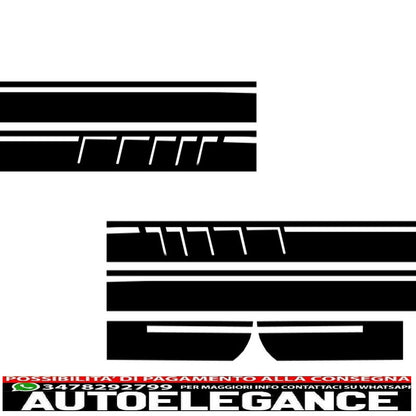 side decals matt black vinyl sticker suitable for mercedes cla w117 c117 x117 (2013-2016) a class w176 (2012-up)