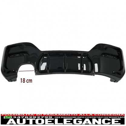 Spoiler per paraurti anteriore adatto per BMW Serie 1 F20 F21 LCI (2015-2019) con paraurti posteriore spoiler mantovana diffusore e estensioni minigonne laterali Hatchback M Sport Piano Black