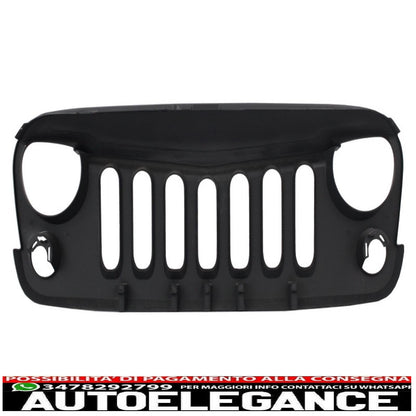 Front Center Grille Fit For Jeep Wrangler / Rubicon JK (2007-2017) Angry Bird Design New Style Matte Black