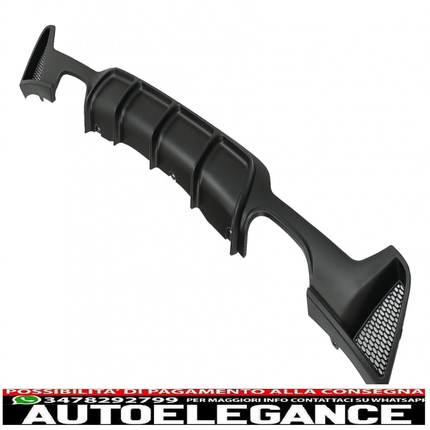 diffusore paraurti posteriore adatto per bmw serie 4 f32 f33 f36 (2013-2019) coupe cabrio m design doppia doppia uscita