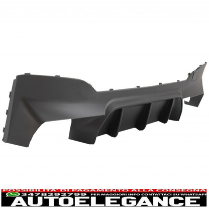 Diffusore del paraurti posteriore nero opaco con terminali di scarico doppi in carbonio adatti per BMW Serie 5 G30 G31 dal 2017 in poi design M5