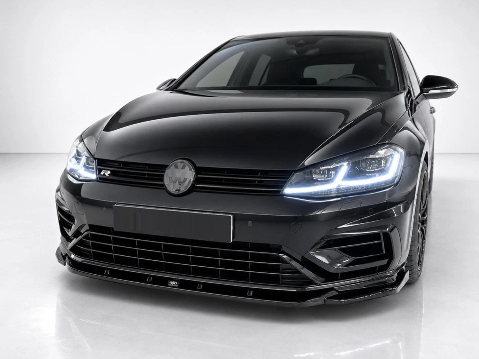 👉Splitter anteriore V.1 Volkswagen Golf MK7 Facelift R/R-Line ABS nero lucido👈