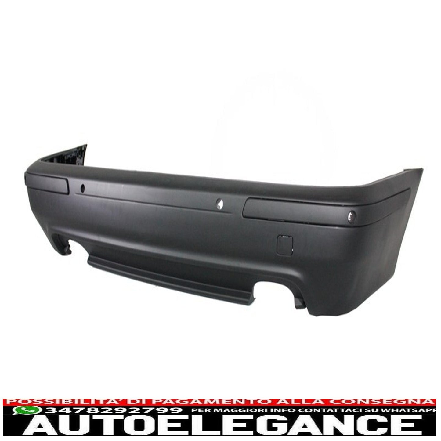 rear bumper suitable for bmw 5 series e39 (1995-2003) double outlet m5 design with pdc and exhaust tips