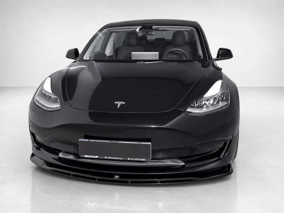 👉Splitter Anteriore V.2 adatto per Tesla Model 3 2017-2023 ABS Nero Lucido👈