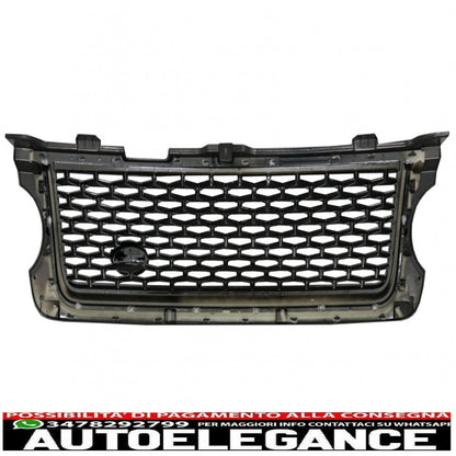 center grille suitable for land rover vogue iii l322 (2010-2012) all black autobiography supercharged edition