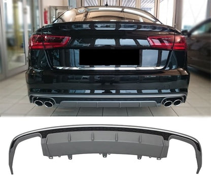 DIFFUSORE ADATTO PER AUDI A6 4G C7 2015-2018 STANDARD LOOK S6 DESIGN SPORTIVO