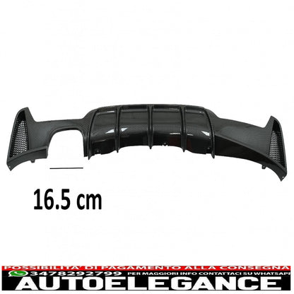 Rear bumper diffuser suitable for bmw 4 series f32 f33 f36 (2013-2019) coupe cabrio m performance design carbon film covering left double outlet