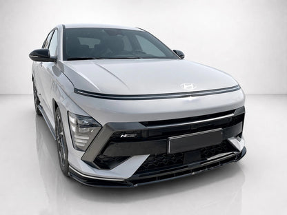 👉 SPLITTER ANTERIORE PER HYUNDAI KONA N-LINE MK2 (2022-) ABS NERO LUCIDO👈