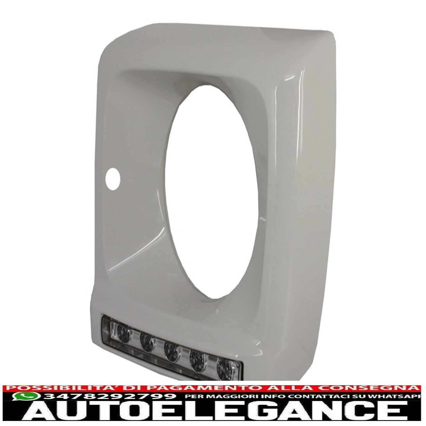 Copri fari bianchi con led drl luci di marcia diurna adatti per mercedes classe g w463 (1989-2012) g65 design cromato AUTOELEGANCERICAMBI