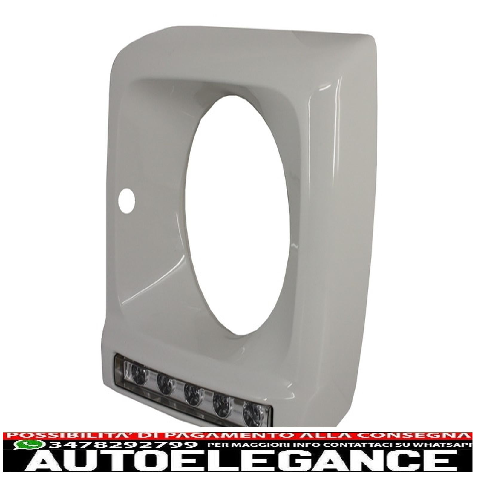 Copri fari bianchi con led drl luci di marcia diurna adatti per mercedes classe g w463 (1989-2012) g65 design cromato AUTOELEGANCERICAMBI
