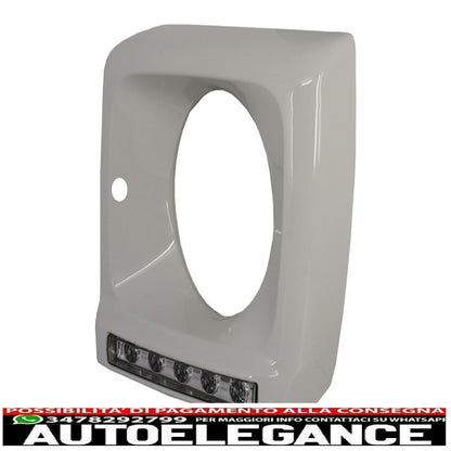 Copri fari bianchi con led drl luci di marcia diurna adatti per mercedes classe g w463 (1989-2012) g65 design cromato AUTOELEGANCERICAMBI