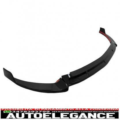 Front bumper lip suitable for mercedes e class w213 s213 c238 a238 facelift (2020-up) piano black